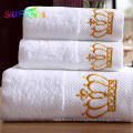 Roupa de cama / 5 estrelas Quality white India cotton towel set